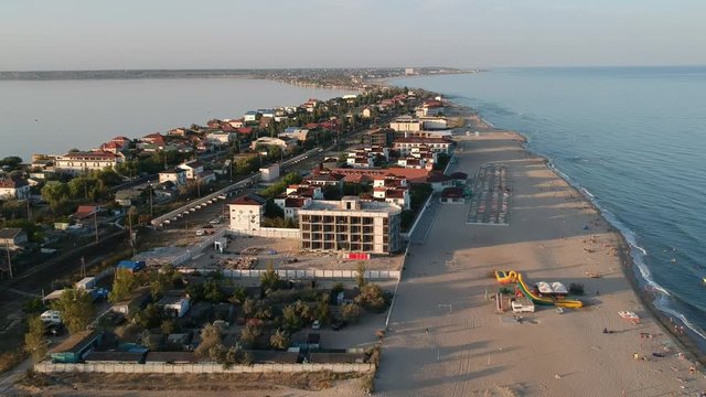 Zatoka sea spit resort in Odessa region in Ukraine.