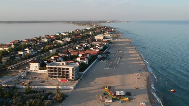Zatoka sea spit resort in Odessa region in Ukraine.