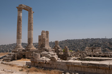 Fototapeta na wymiar Ruins in Amman cìtadel