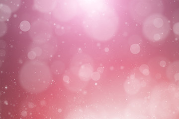 Magic shiny abstract red and violet coloured circle bokeh copy space illustration background. Christmas and New Year greetings card.