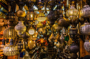 Fototapeta premium Lampen Souk Medina Marrakesch