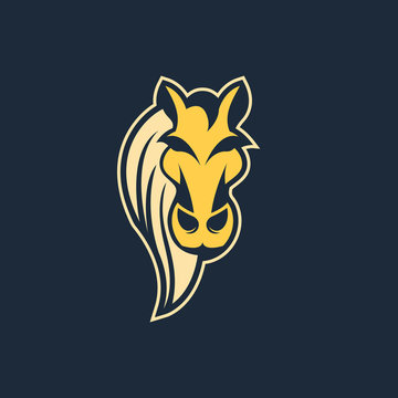 Head Horse Mascot Logo Template