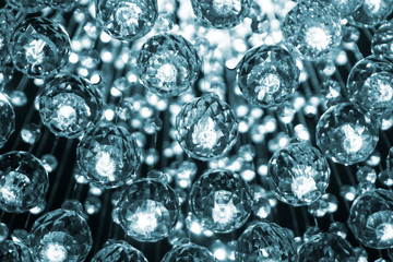 Background The surface of the crystal lamp in the interior in the temple.