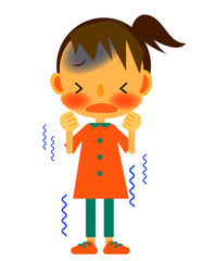 女の子　寒気