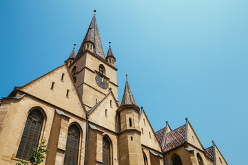 Fototapeta na wymiar Lutheran cathedral of saint mary in Sibiu, Romania