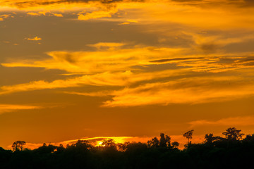 Scenic View Of Dramatic Sky During Sunset