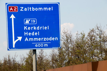 Fototapeta premium signs along the highway A2