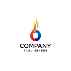 initial Letter O fire logo design. fire company logos, oil companies, mining companies, fire logos, marketing, corporate business logos. icon. vector