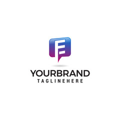 letter E chat logo abstract, vector alphabet. Communication icon vector, social media icon