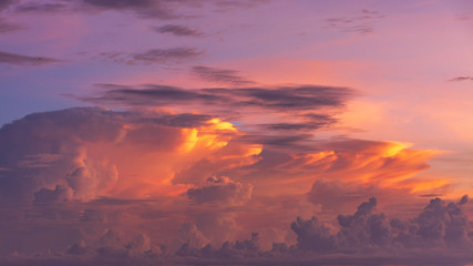 Scenic View Of Dramatic Sky During Sunset