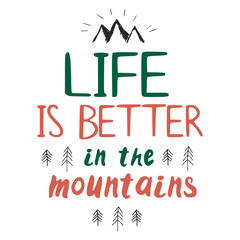 Adventure poster template with hand lettered inspirational phrase.