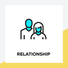 RELATIONSHIP LINE ICON SET