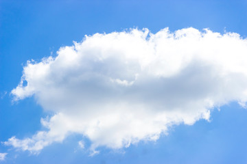 Clouds and blue sky background with copy space