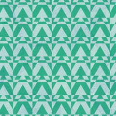 A seamless vector geometric pattern with triangular spruce trees. Surface print design.