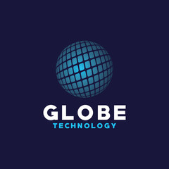 Globe Technology Logo Vector Design Template. Modern Icon. Global Symbol. Logo For Company And Business