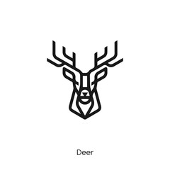 deer icon vector symbol