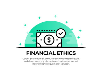 Obraz premium FINANCIAL ETHICS ICON CONCEPT
