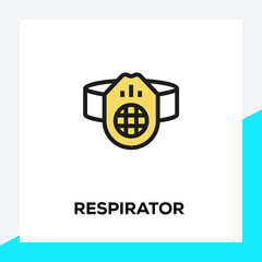 RESPIRATOR LINE ICON SET