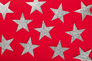 Christmas Background with Shining Stars.