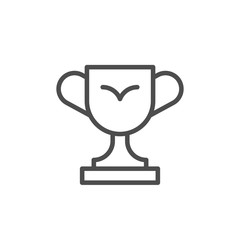 Winner cup line icon or trophy concept