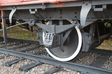 A pair of wheels of the car, the Soviet Union. Military equipment of the Second world war.
