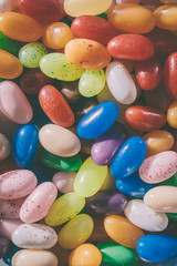 Colorful candy and jelly sweet close up. Halloween candy background. 