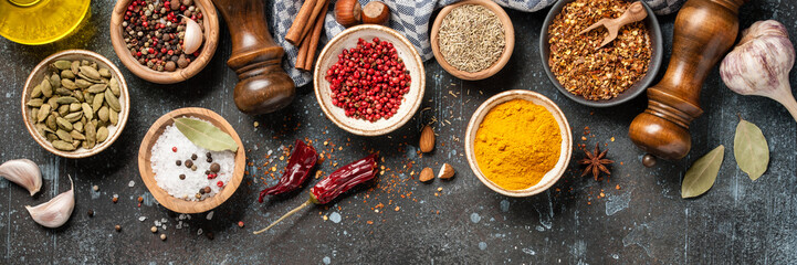 Cooking background with spices