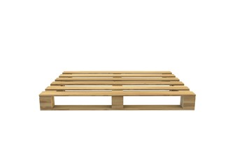 Wooden pallet isolated on white background. There is room for Your design