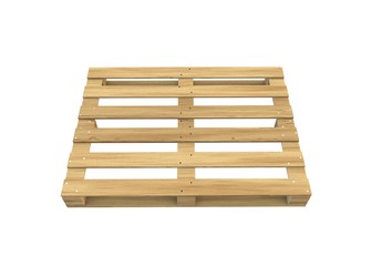 Wooden pallet isolated on white background. There is room for Your design