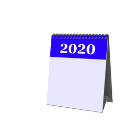 Tischkalender, 2020, leeres Deckblatt