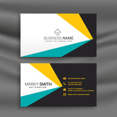 abstract geometric business card layout design template