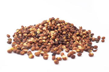 CHANA OR CHICKPEAS ON WHITE BACKGROUND 