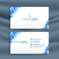 Naklejka premium mosaic style blue business card design template