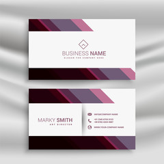 abstract business visiting card design with diagonal shapes