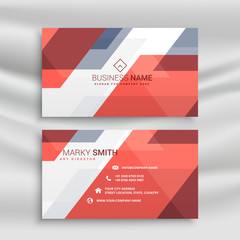 geometric orange business card design professional template
