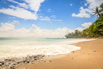 Empty beach in Costa Rica