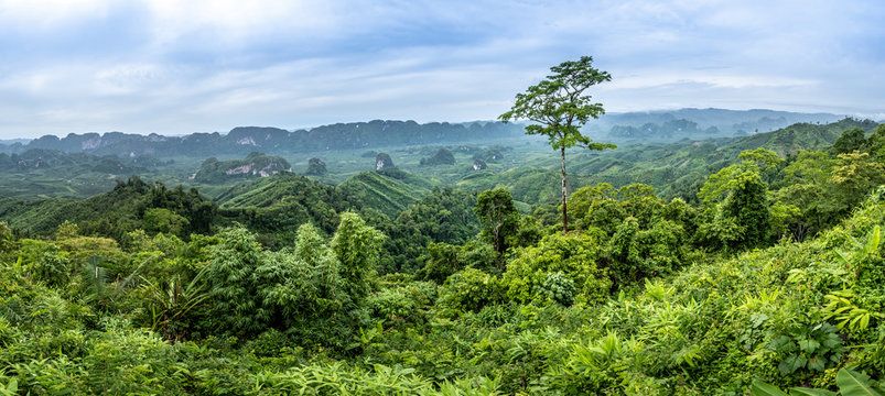 Panorama of beautiful scenery of Doy tapang at Chumphon province, southern of Thailand.