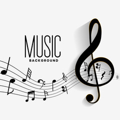elegant musical notes music chord background design