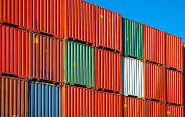 Fototapeta premium Colorful Shipping Containers