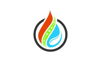 Fire flame Logo Template vector icon Oil, gas and energy logo concept, Oil logo for the oil industry, Fire flame icon in a shape of drop. Oil and gas industry logo design concept. Gas and Oil Drill Co