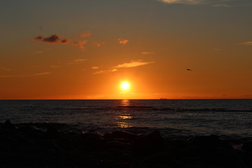 Sonnenuntergang an der Ostsee Heiligendamm in Mecklenburg Vorpommern