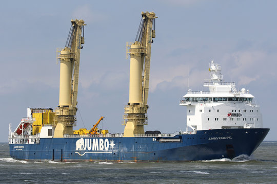 MAASVLAKTE, THE NETHERLANDS - June 26, 2016: JUMBO KINETIC inbound Rotterdam. This is one of the two vessels from the K-class family.