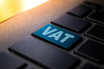 vat keyword on laptop keyboard technology photography