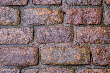 Paving of the old town, pavement, texture.
