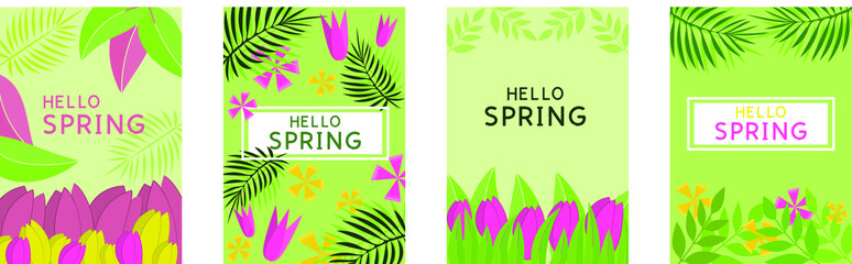 floral spring background a4 format