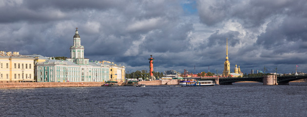 Fototapeta premium Panorama view of St petersburg city, Russia.