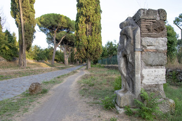 View of Appia Ancient historic Roman road