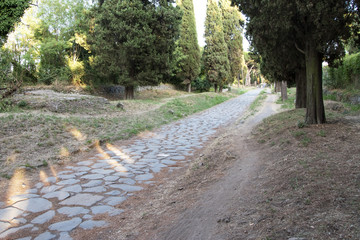 View of Appia Ancient historic Roman road