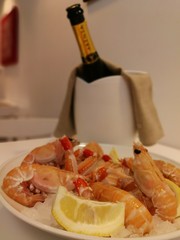pasta and wine