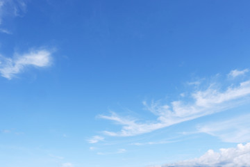 Clouds on the blue sky.